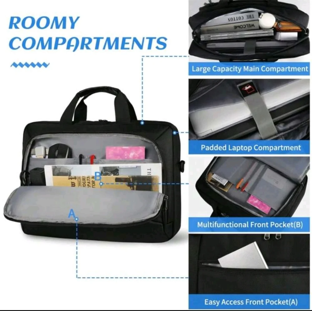 Black Men's Laptop Bag